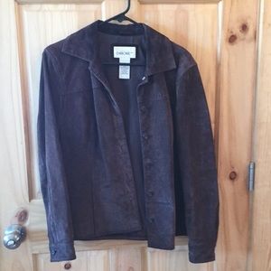 Leather Coat with Lining- by Cherokee-size Med